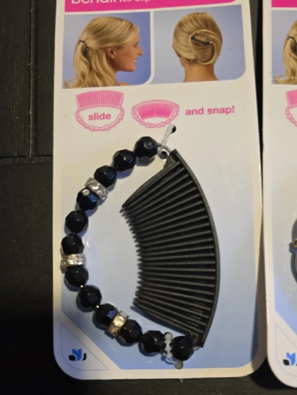 scünci Bendini Hair Clip Set Of 2 With Beaded Designs
